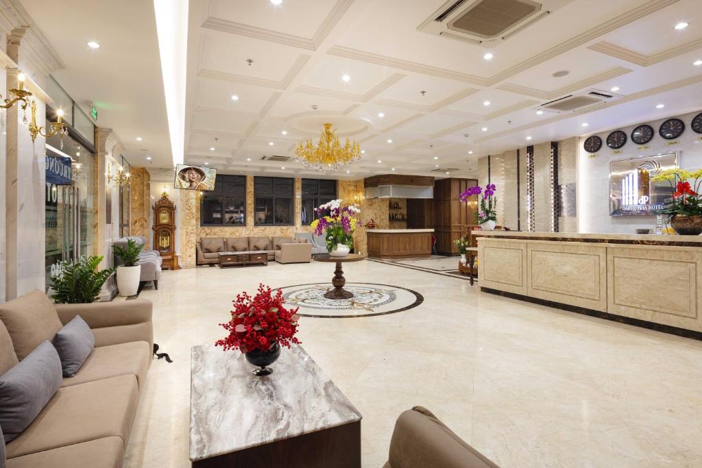 Khu vực ghế ngồi tại Daphovina Hotel
