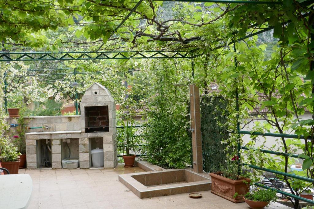 Zahrada ubytování EcoHouse Risan Studio