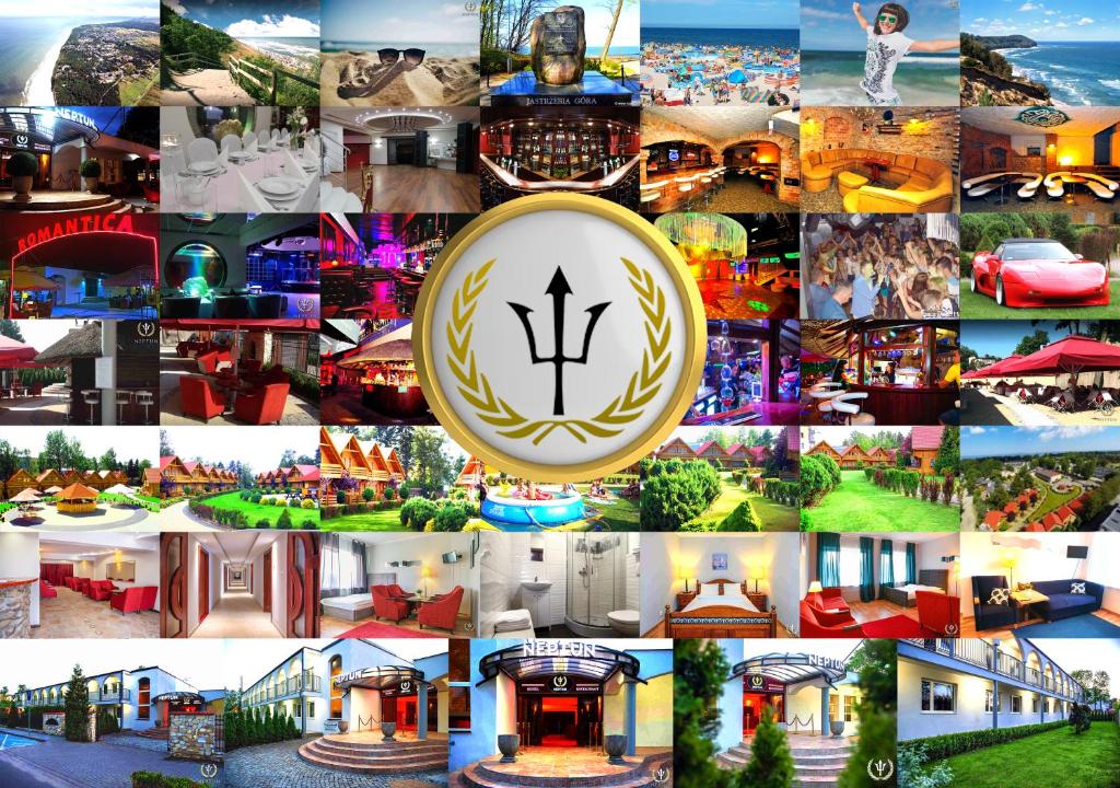 a collage of pictures of a resort at Neptun Ψ Hotel & Restaurant - Resort - Jastrzębia Góra in Jastrzębia Góra