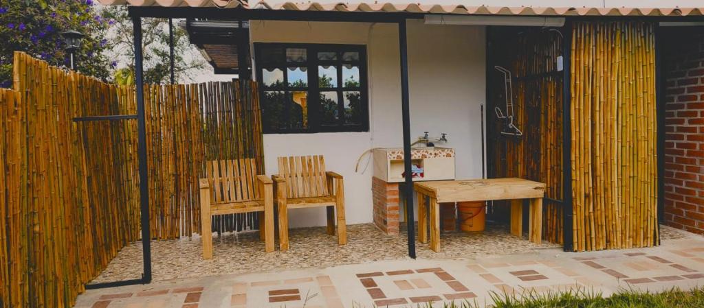 Patio o area all'aperto di Chalet Lupe-Eje cafetero