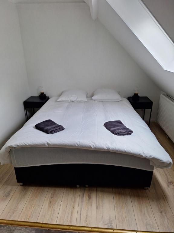 Postel nebo postele na pokoji v ubytování Huis ALNA 4