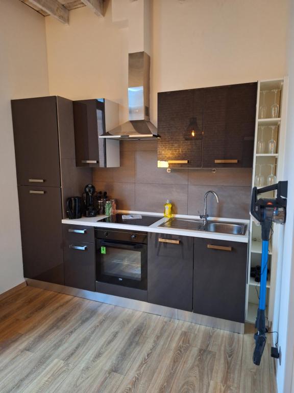 Kuchyň nebo kuchyňský kout v ubytování Huis ALNA 4