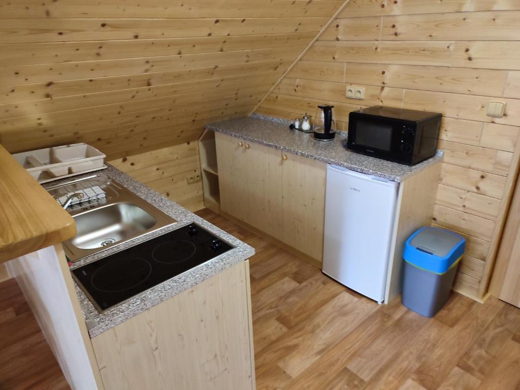 Kuchyň nebo kuchyňský kout v ubytování Ubytování Niki
