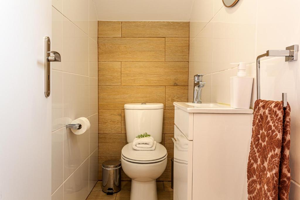 Koupelna v ubytování A Casa da Tia