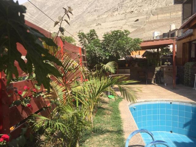 Výhled na bazén z ubytování El Cuadro nebo okolí