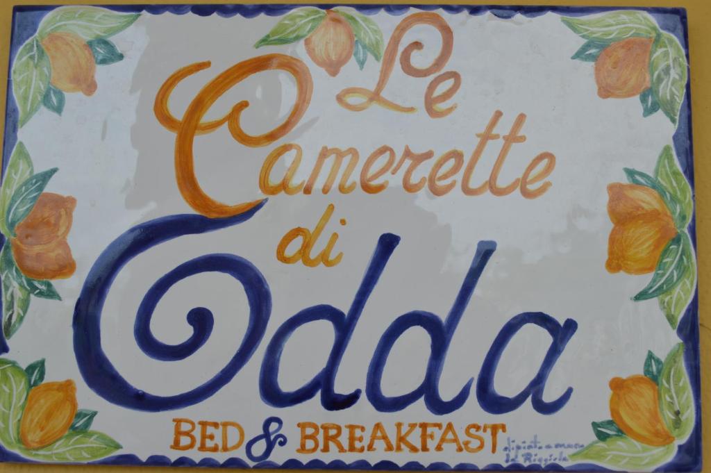 Certifikát, hodnocení, plakát nebo jiný dokument vystavený v ubytování B&B Le Camerette di Edda