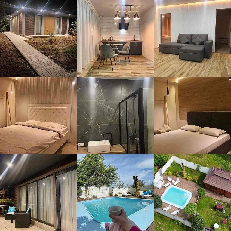 Posezení v ubytování Vip Sadyba Svalyava Apartment