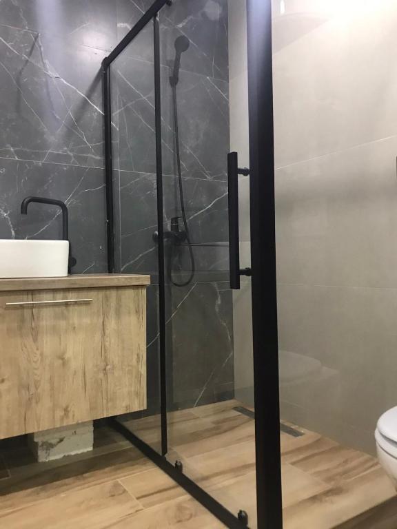 Koupelna v ubytování Vip Sadyba Svalyava Apartment