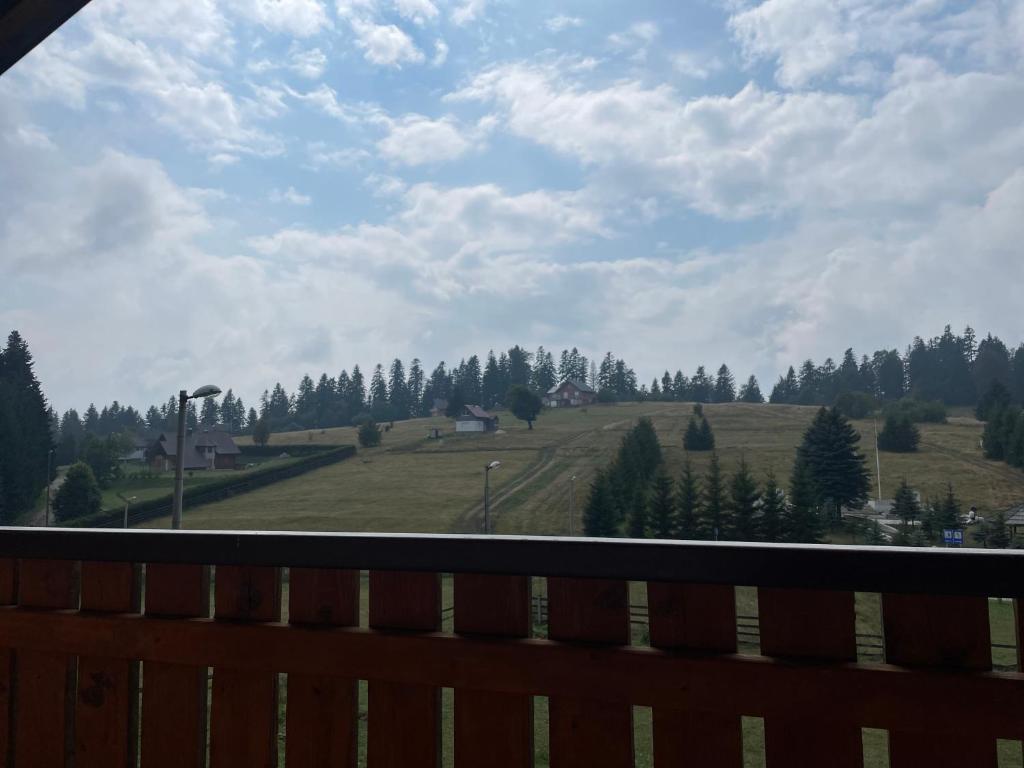 a view of a field from a fence at Vila Bjelopoljak - Ponijeri in Kakanj