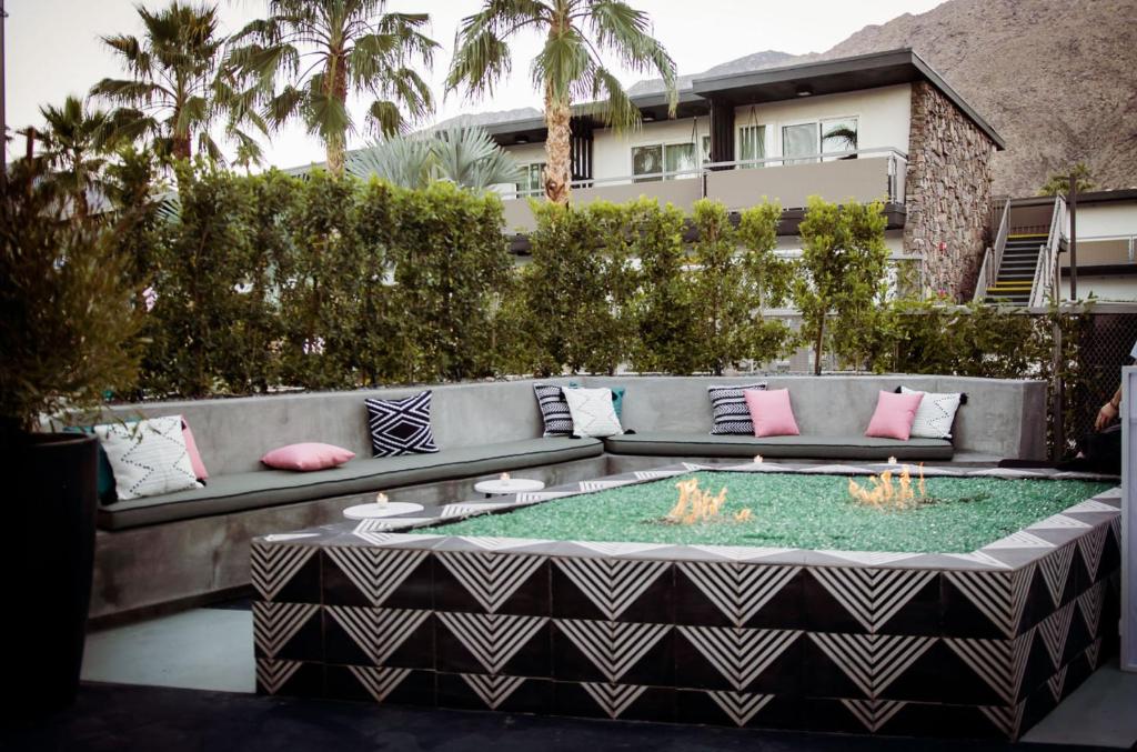 Patio nebo venkovní prostory v ubytování V Palm Springs
