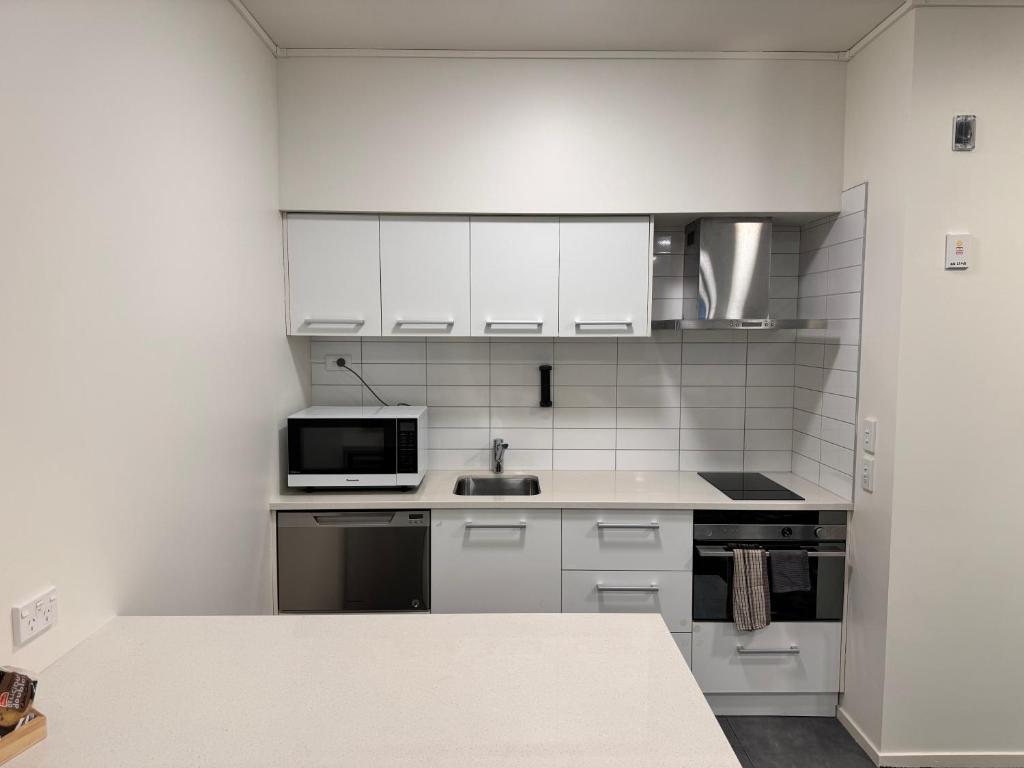 Kuchyň nebo kuchyňský kout v ubytování Zeta Motel