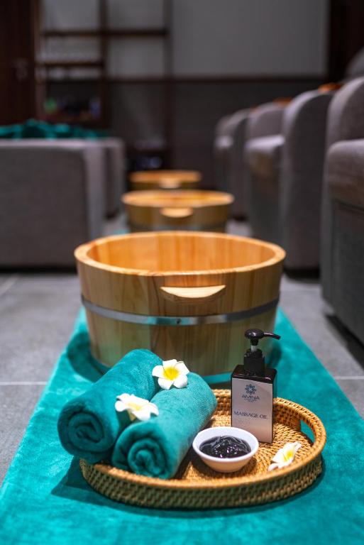 Khu vực ghế ngồi tại Amina Lantana Hoi An Hotel & Spa