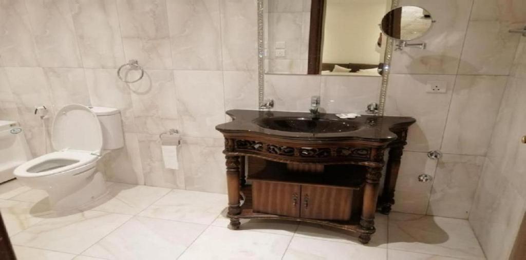 Koupelna v ubytování حياة ريف للوحدات السكنية المفروشة
