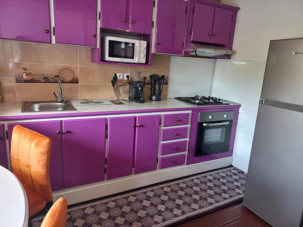 Kuchyň nebo kuchyňský kout v ubytování Joli appartement
