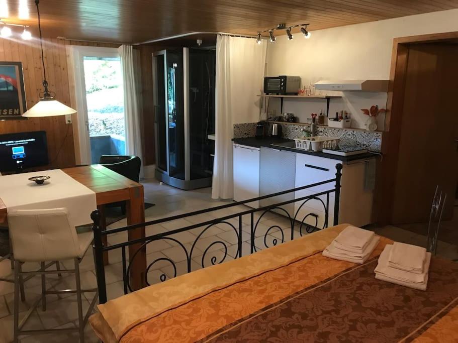 Kuchyň nebo kuchyňský kout v ubytování Tor zum Kandertal beim Niesen/Mülenen
