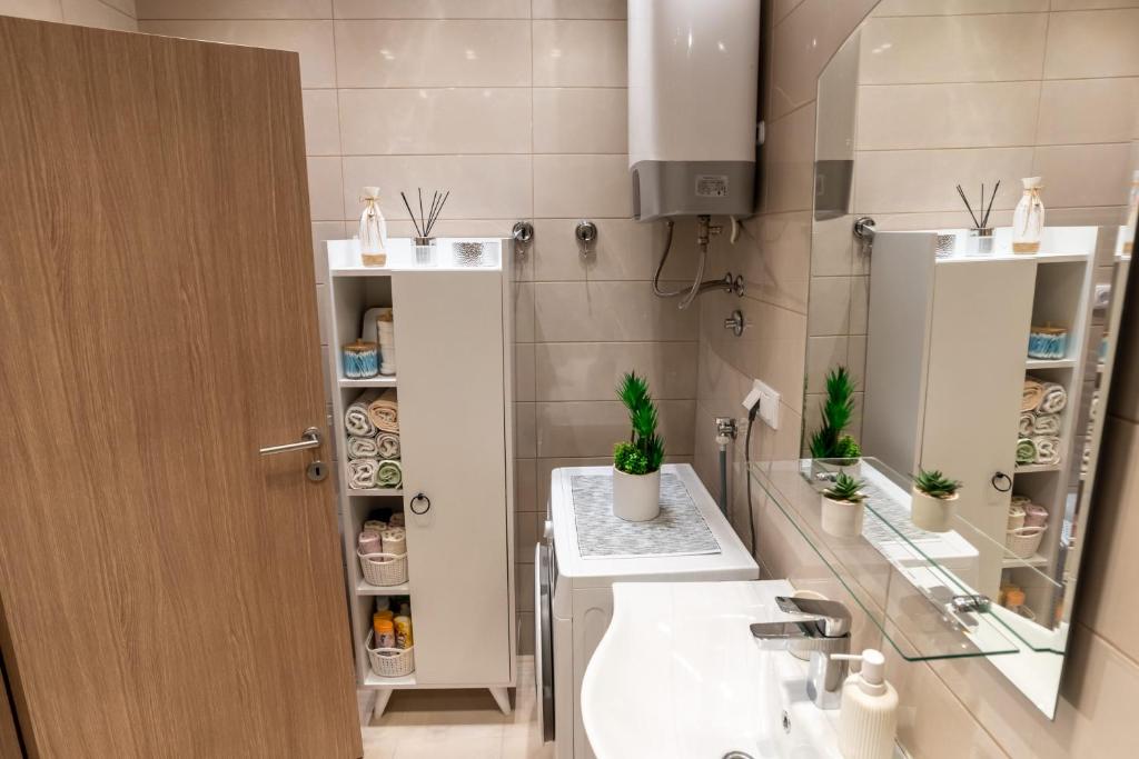 Koupelna v ubytování Apartman AuRa