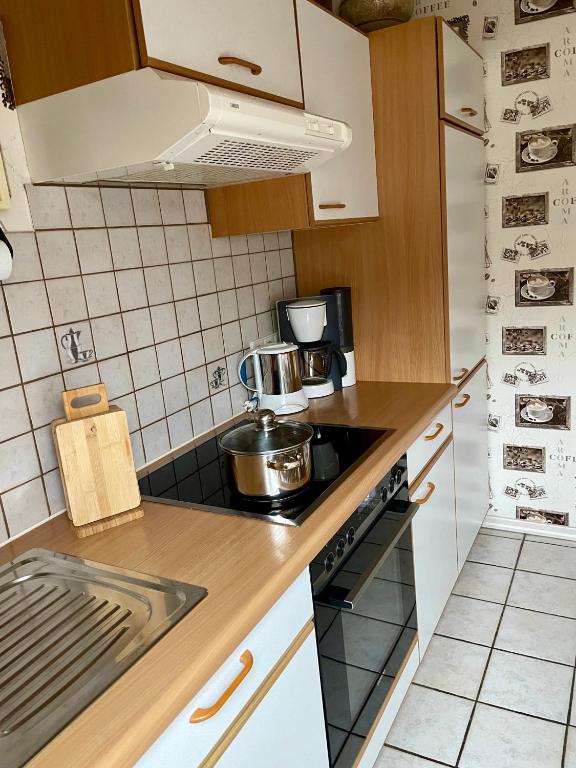 Kuchyň nebo kuchyňský kout v ubytování Pension Höchemer