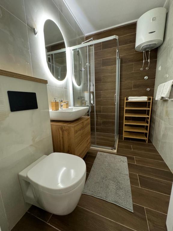 Phòng tắm tại Hillside Apartmani Snježna Dolina