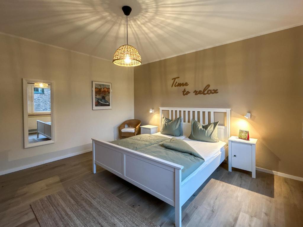 Postel nebo postele na pokoji v ubytování Haus Meerten