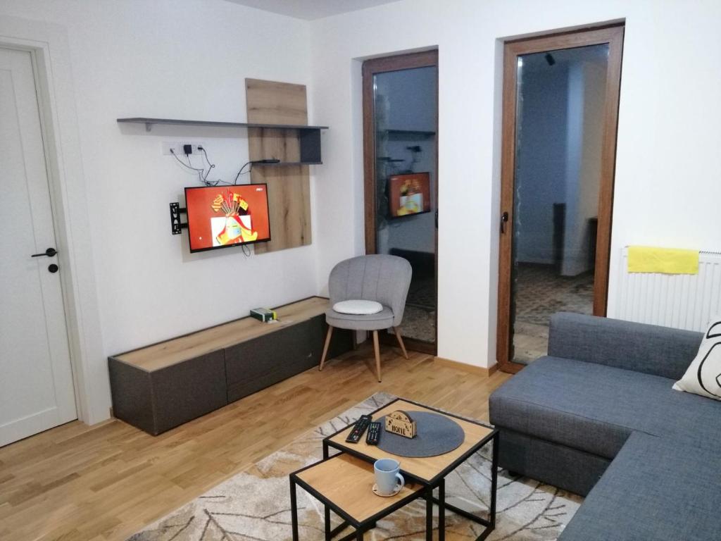 Posezení v ubytování Divčinova S1
