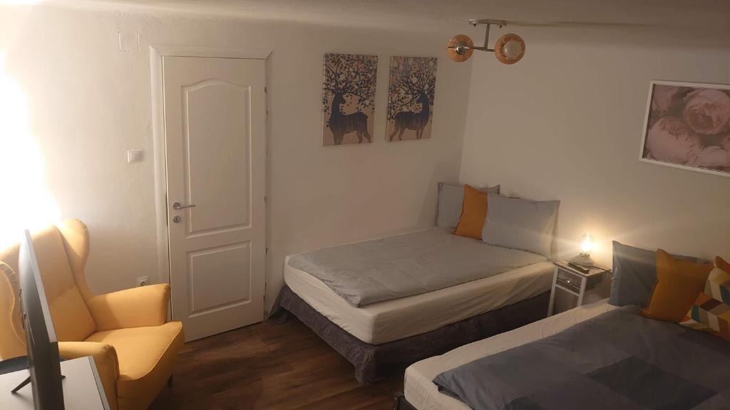 Postel nebo postele na pokoji v ubytování Casa Tihna