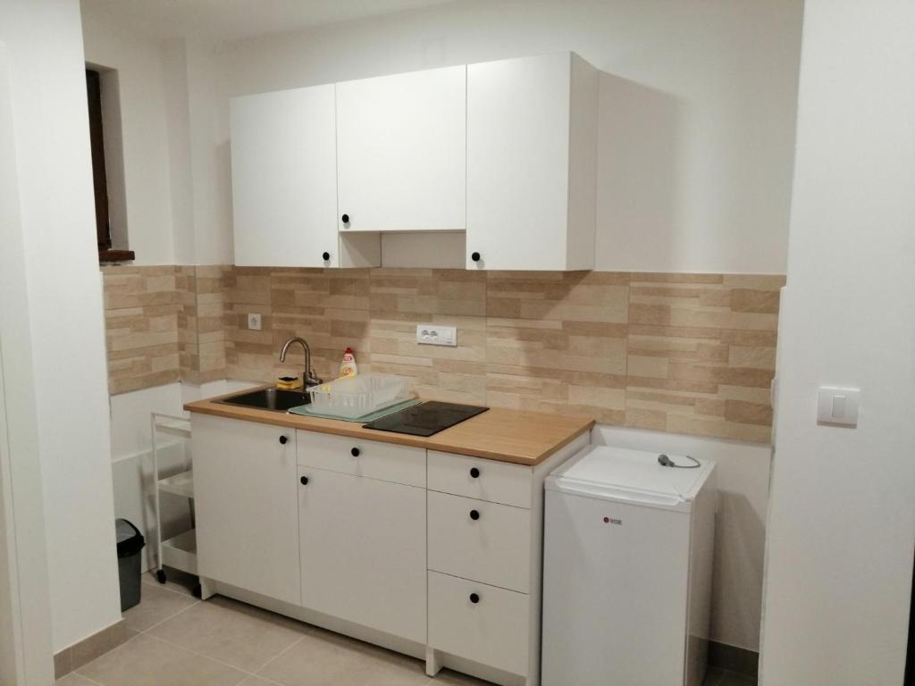 A kitchen or kitchenette at Divčinova S4