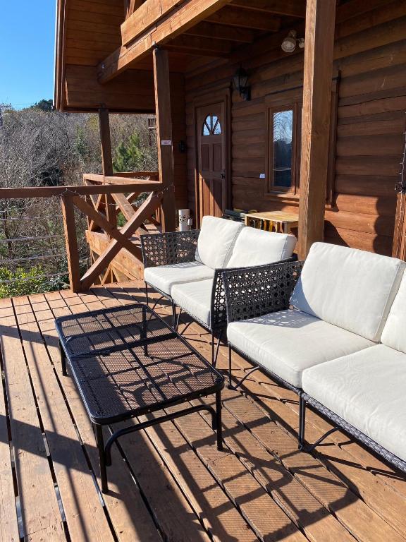 Balkón nebo terasa v ubytování Spa and View Cozy House スパアンドビューコージーハウス