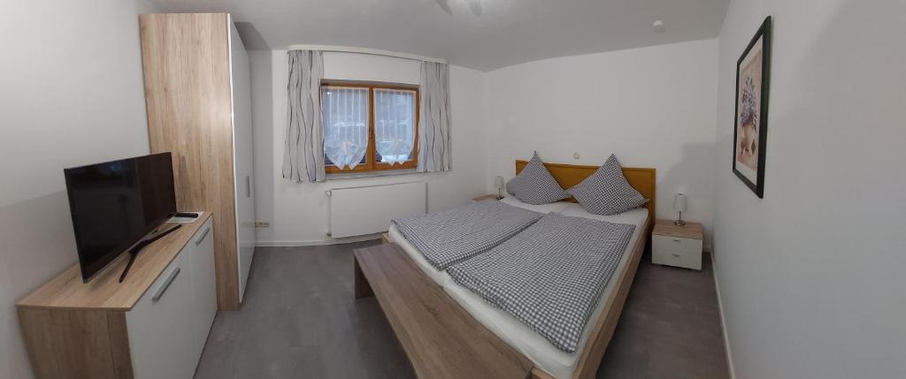 TV a/nebo společenská místnost v ubytování Ferienwohnung Talgrund "Im Grünen"