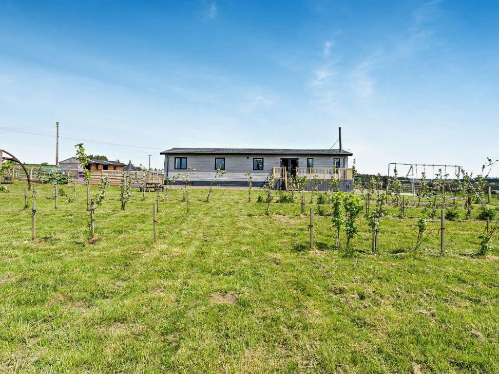 a field of vines with a house in the background at 3 Bed in Livingston 91829 in Forth