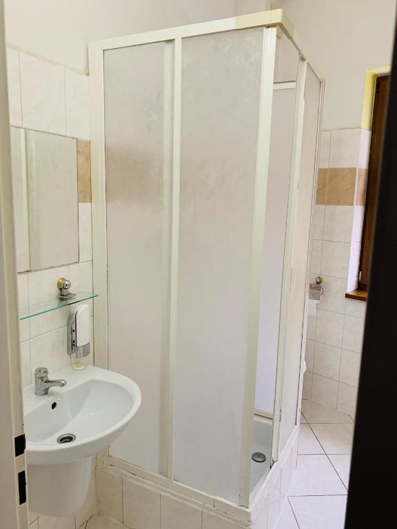 Koupelna v ubytování Hotel Slovan