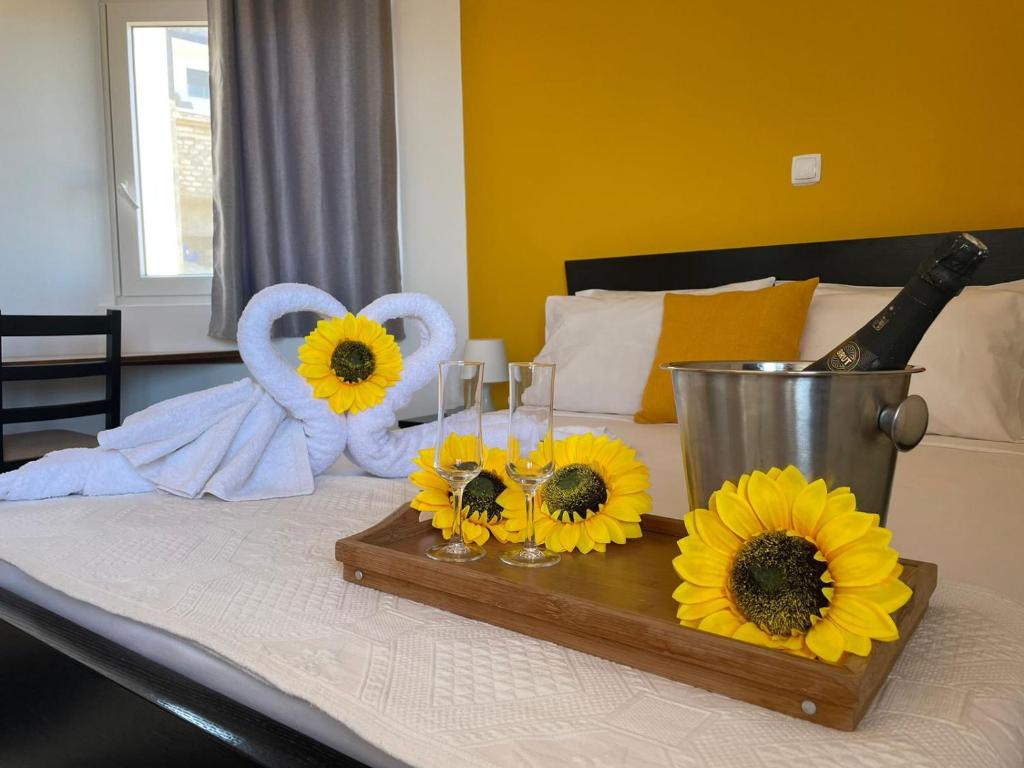 Postel nebo postele na pokoji v ubytování Residencial Sol Point Art