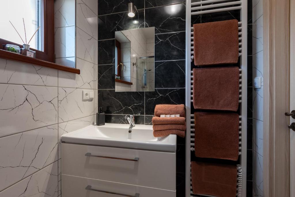 Koupelna v ubytování PALAVIA Apartments