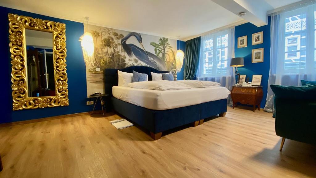 Postel nebo postele na pokoji v ubytování Boutique Hotel & Bio Wirtshaus Schwarzer Bock