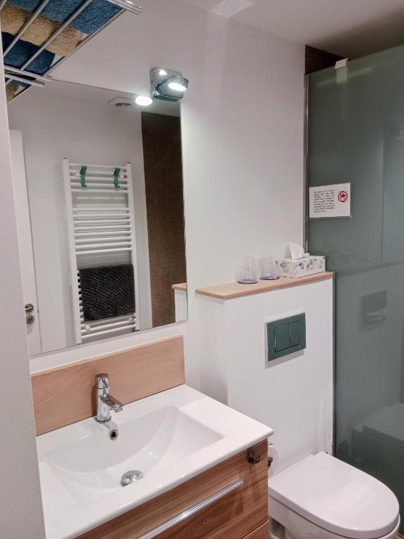 Koupelna v ubytování Apartament Cortey