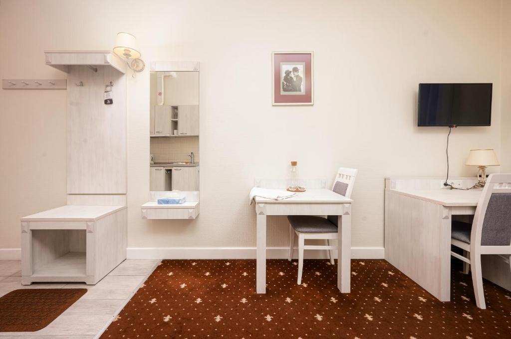 Kuchyň nebo kuchyňský kout v ubytování Art Hotel