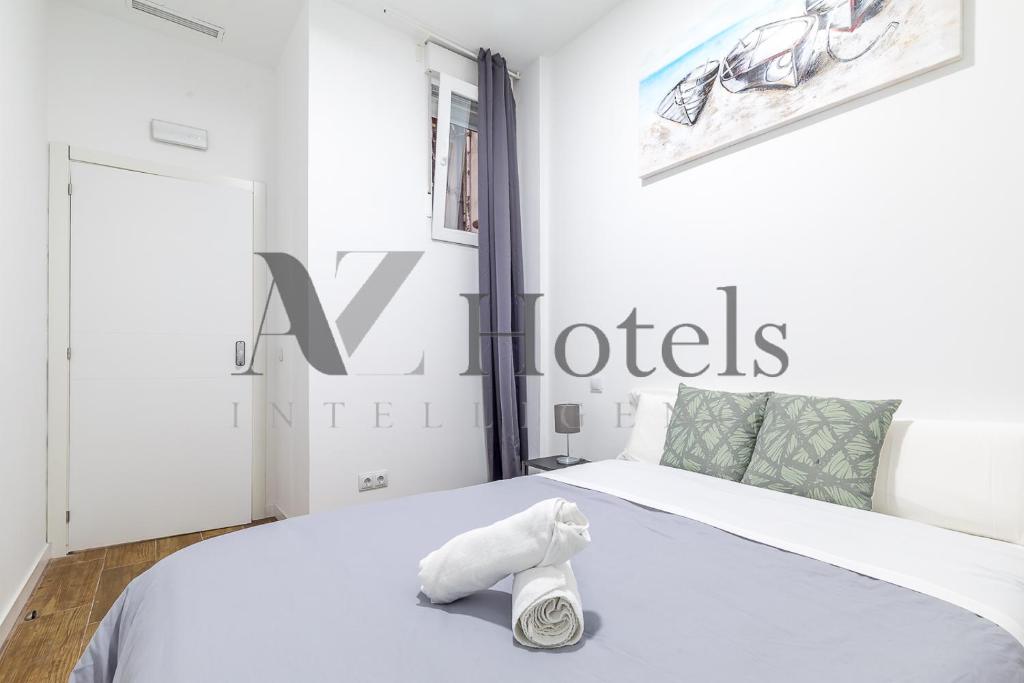 Postel nebo postele na pokoji v ubytování AYZ Luis Cabrera-Auto check-in property