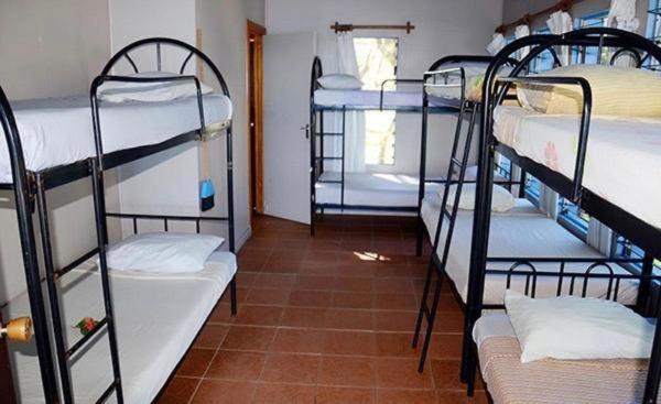 A bed or beds in a room at S@fe Landing Lodge