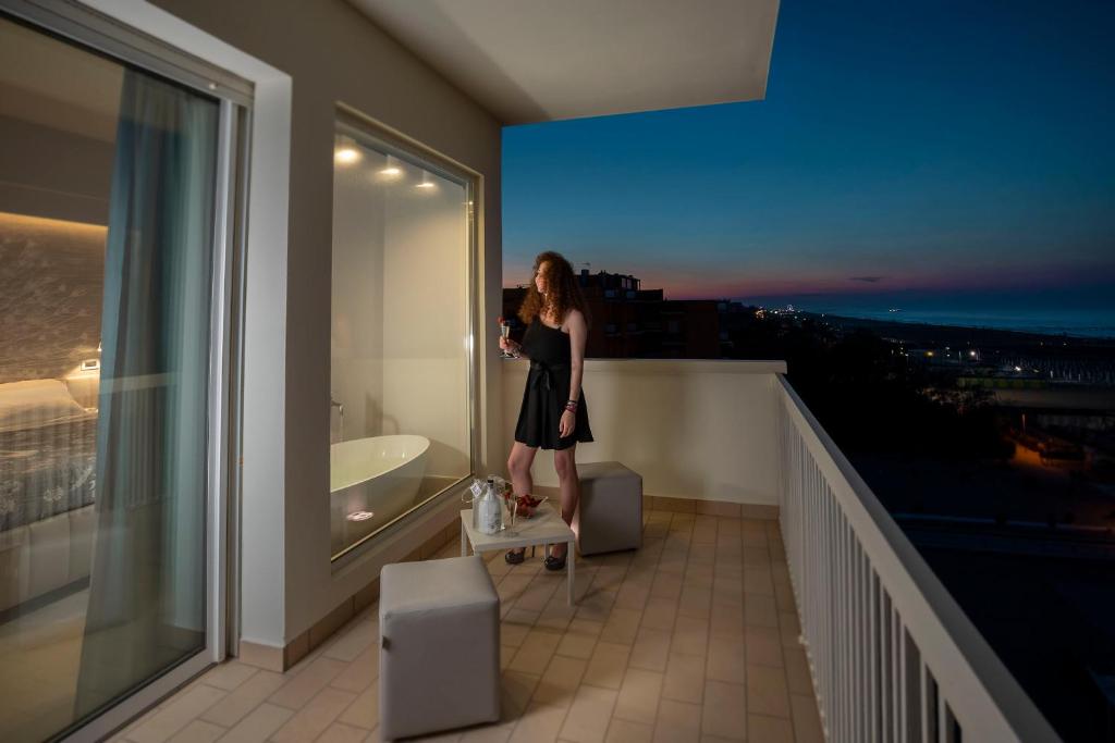 Balkón nebo terasa v ubytování Hotel Ghirlandina