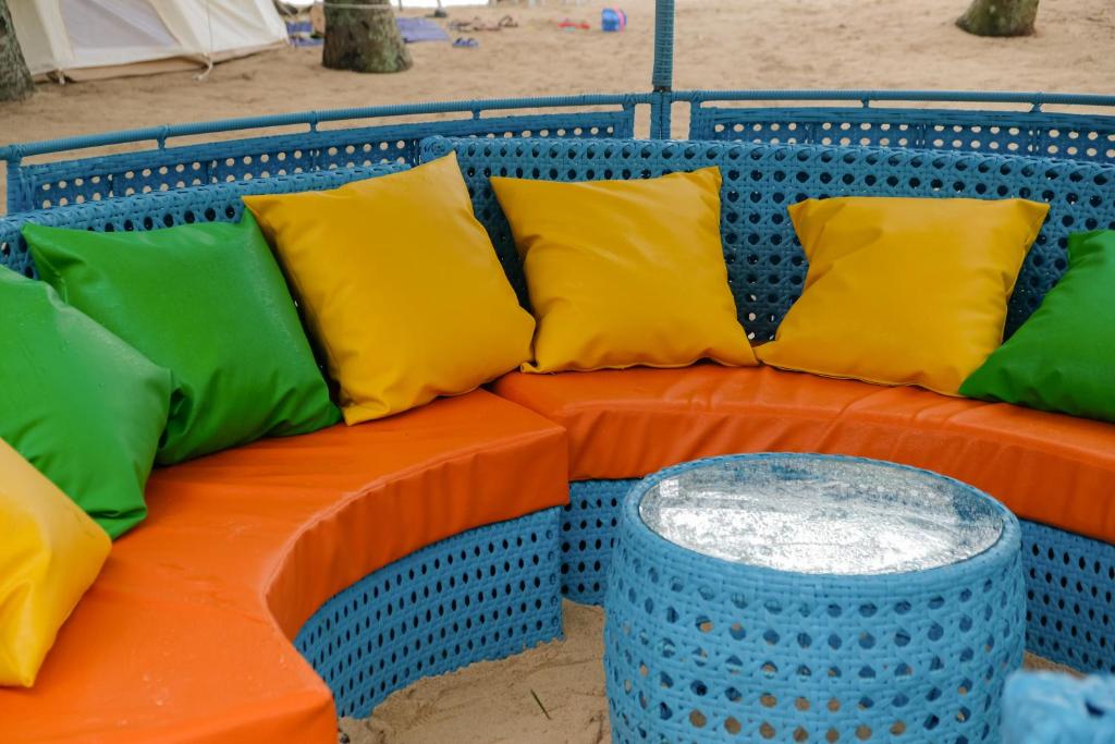 Posezení v ubytování Saffire Beach Resort and Glamping