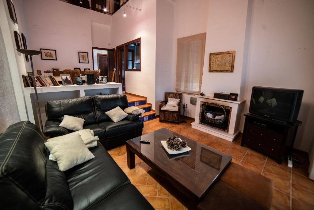 Posezení v ubytování Casa el Refugio del Lago alojamiento rural