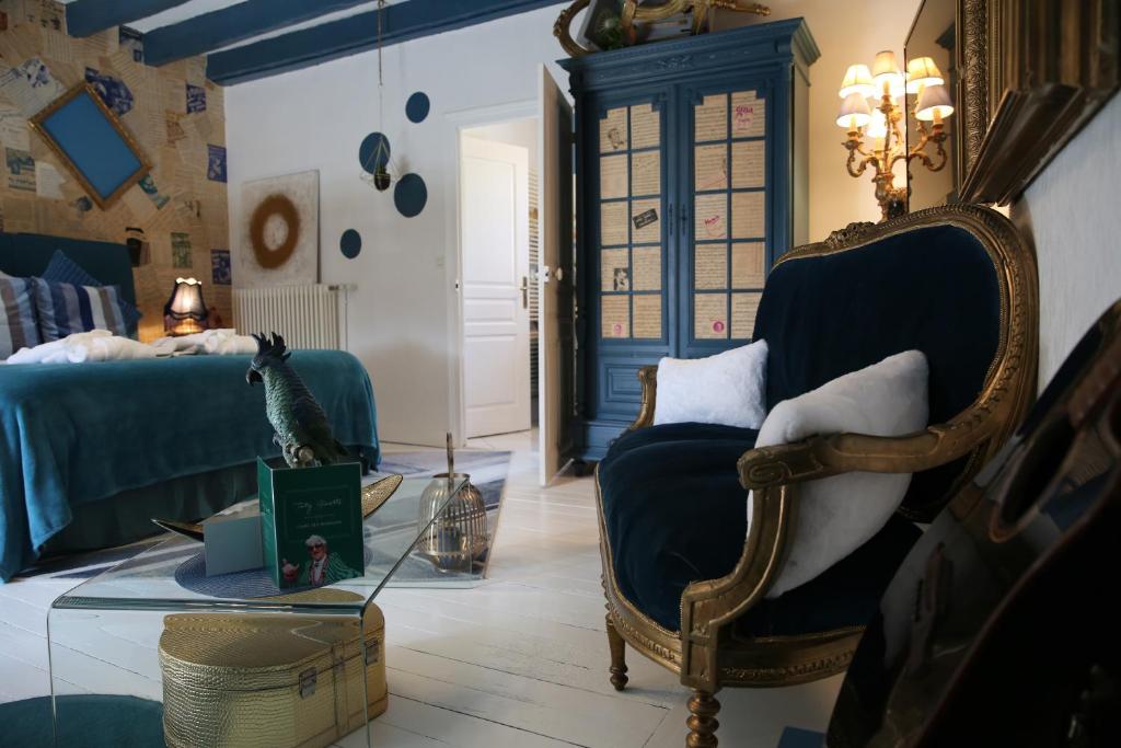 Posezení v ubytování Taty Ginette Maison et Table d'Hôtes