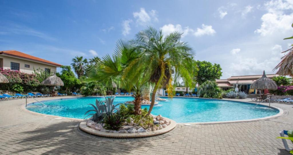 Bazén v ubytování Vakantie appartement Seru Coral Resort Curaçao nebo v jeho okolí