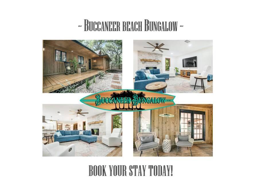 a collage of photos of a house at Buccaneer Bungalow on Amelia Isle! in Fernandina Beach