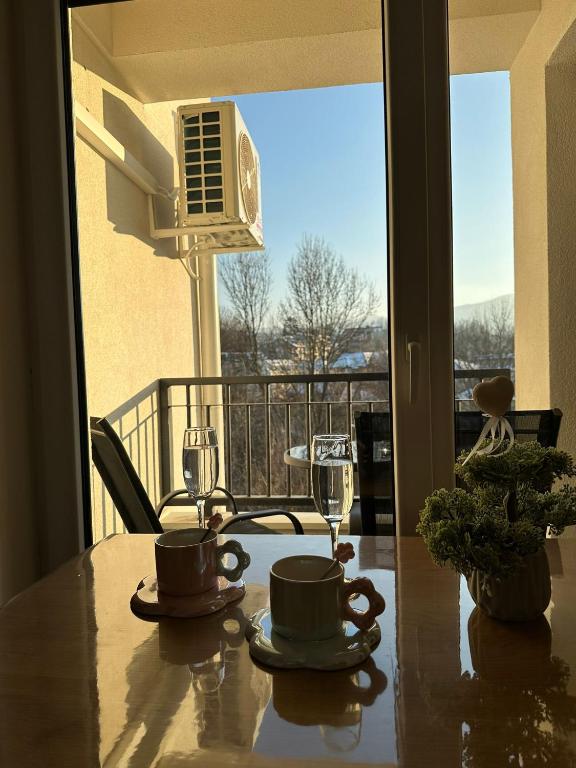 Balkón nebo terasa v ubytování Afrodita apartman