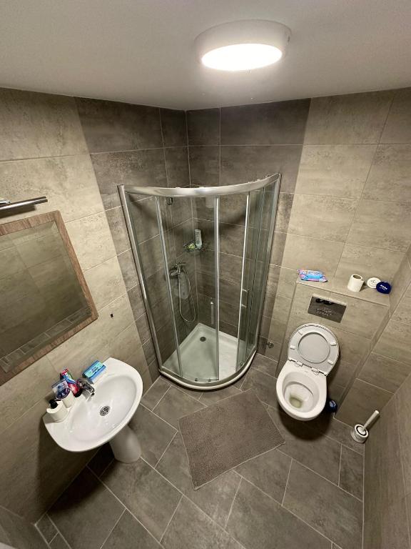 Koupelna v ubytování Afrodita apartman