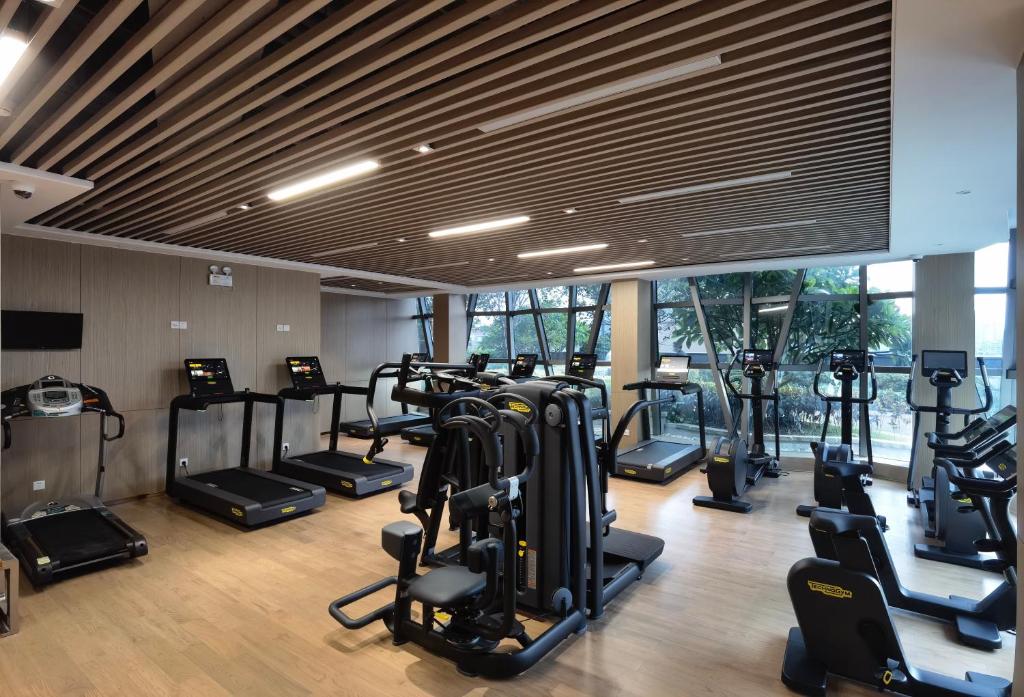 Fitness centrum a/nebo fitness zařízení v ubytování Estandon Hotel Guangzhou