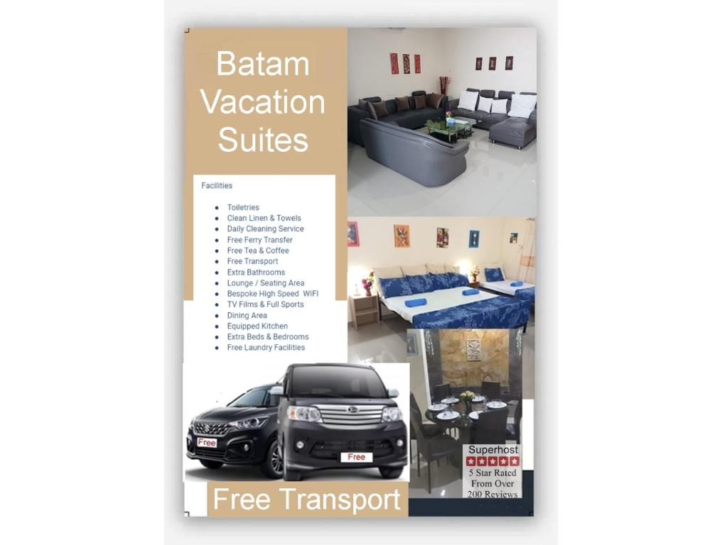 a flyer for a car dealership with a car parked at Family Vacation Suites in Nagoya