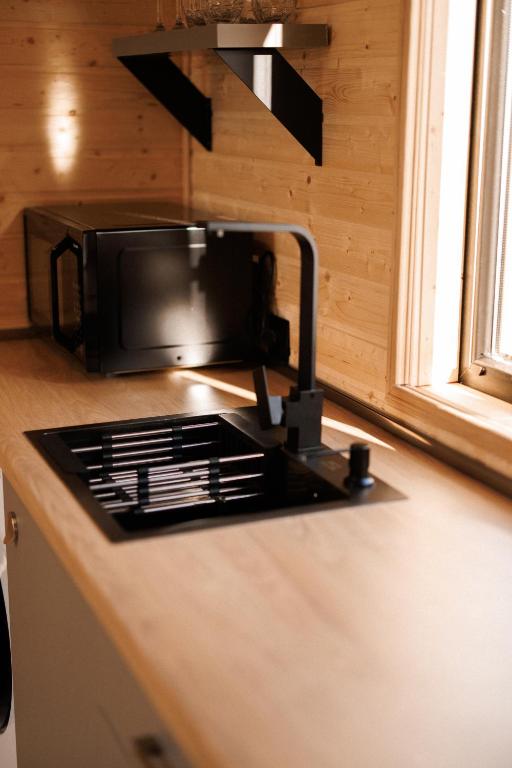 Kuchyň nebo kuchyňský kout v ubytování SMART Via Kazbegi