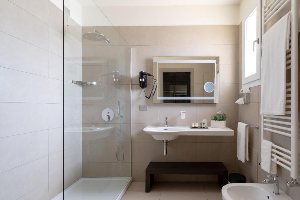Koupelna v ubytování Hotel Vespucci