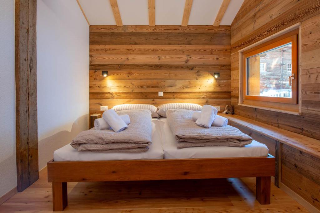 Postel nebo postele na pokoji v ubytování Stall Himmel